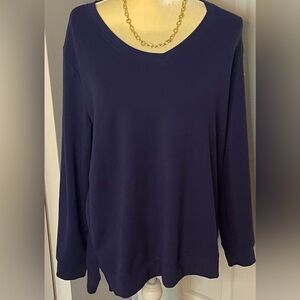 NWT Karen Scott Sport Sweatshirt in Navy